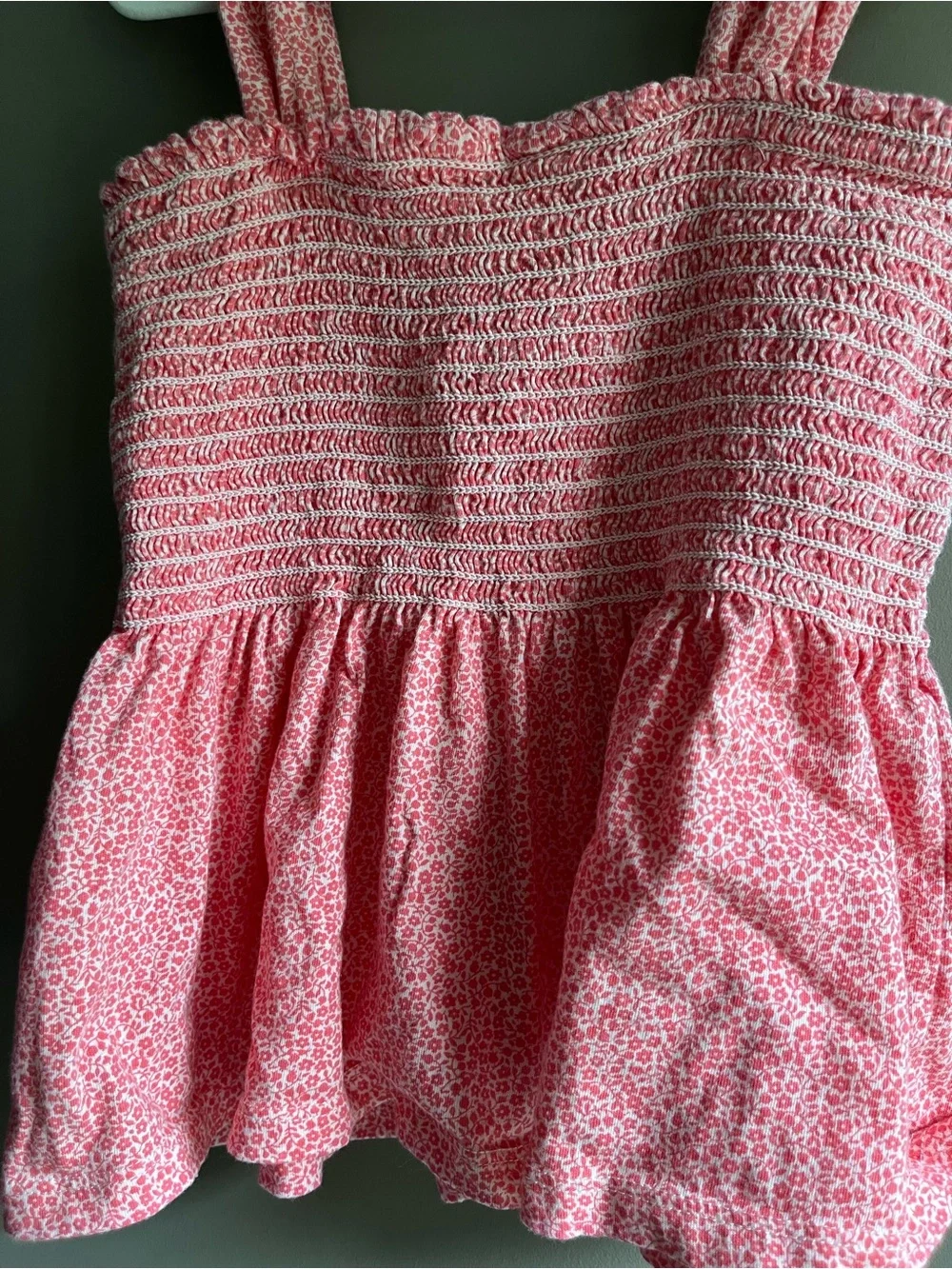 GAP Pink Smocked Tiered Camisole Top girls kids medium